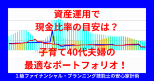 資産運用で現金比率の目安は？子育て40代夫婦の最適なポートフォリオ！